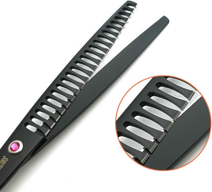 8.0 inches Professional Dog Grooming Scissors Set Straight & thinning & Curved & chunkers 4pcs in 1 Set (with Comb) - Image 9