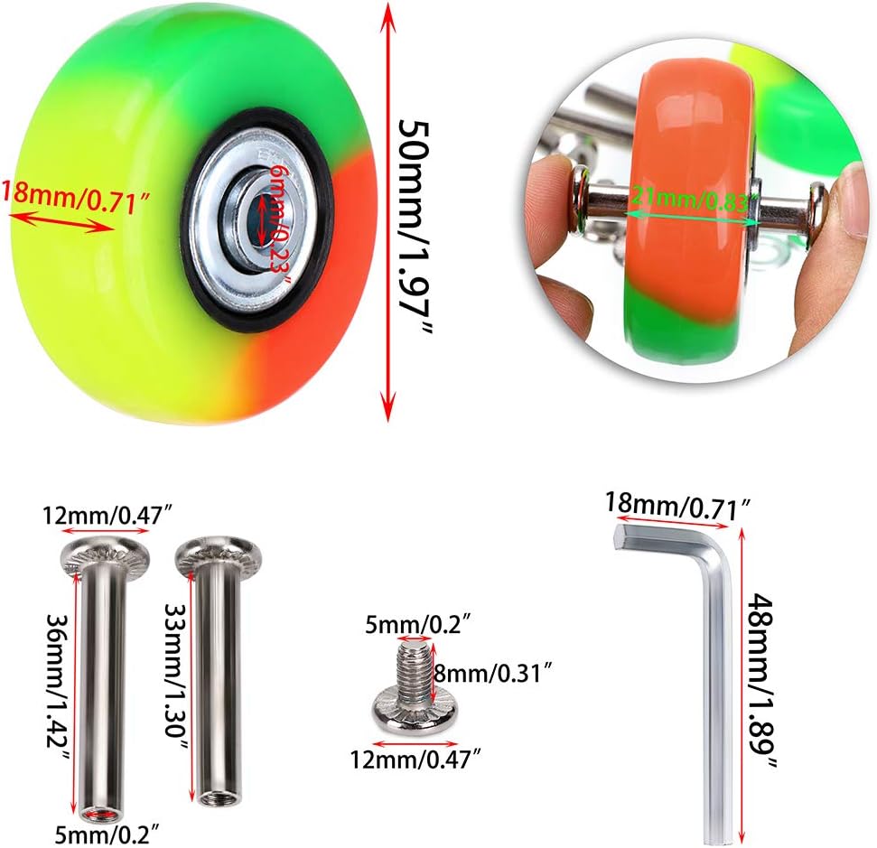 Close up view of the internal double ball bearings inside the OwnMy rubber wheel.