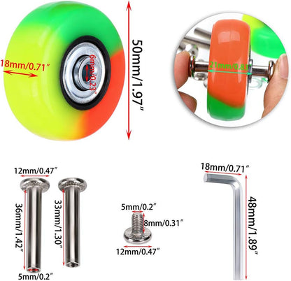 Close up view of the internal double ball bearings inside the OwnMy rubber wheel.