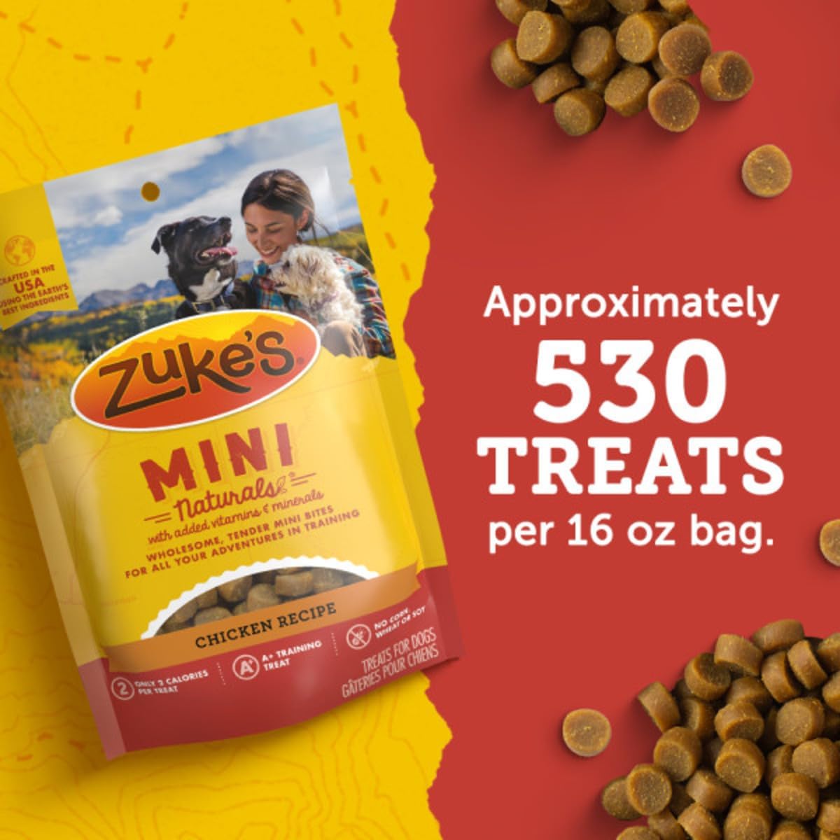 Zuke's soft mini treats with vitamins and minerals for dogs