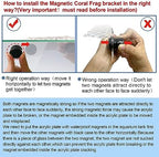 Aquarium Choice clear magnetic reef mount showing the strong backing magnet attachment process on glass.