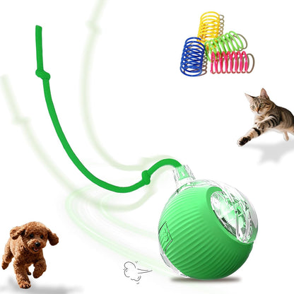 2-Pack USB Rechargeable Smart Cat Toy Ball, 360 degrees Rotation Automatic Moving Chase Toy, Obstacle Avoidance Interactive Play with 4 Spiral Springs, Enrichment Toys for Indoor Cats, Puppies & Small Dogs - Image 11