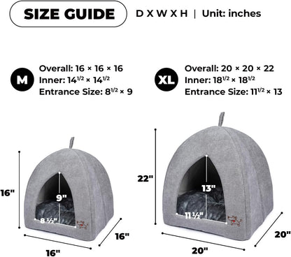 Small dog resting inside Best Pet Supplies dome bed