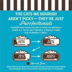 Premium natural grain-free cat food packaging for Merrick Cod recipe
