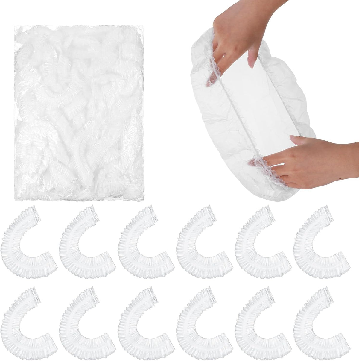 Fnanjwq potty chair liners front view showing the transparent package of disposable bags for toddler training.
