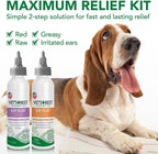Close up of Vet's Best ear relief dry four fluid ounce bottle