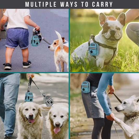 PetAmi pet waste bag pouch showing rubber dispensing hole with doggy bag
