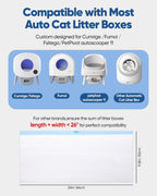 AWoHH automatic litter box liners heavy duty blue drawstring close up view
