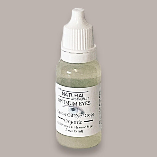 Elite FMN Natural Organic Castor Oil Eye Drops front view for dry eye relief.