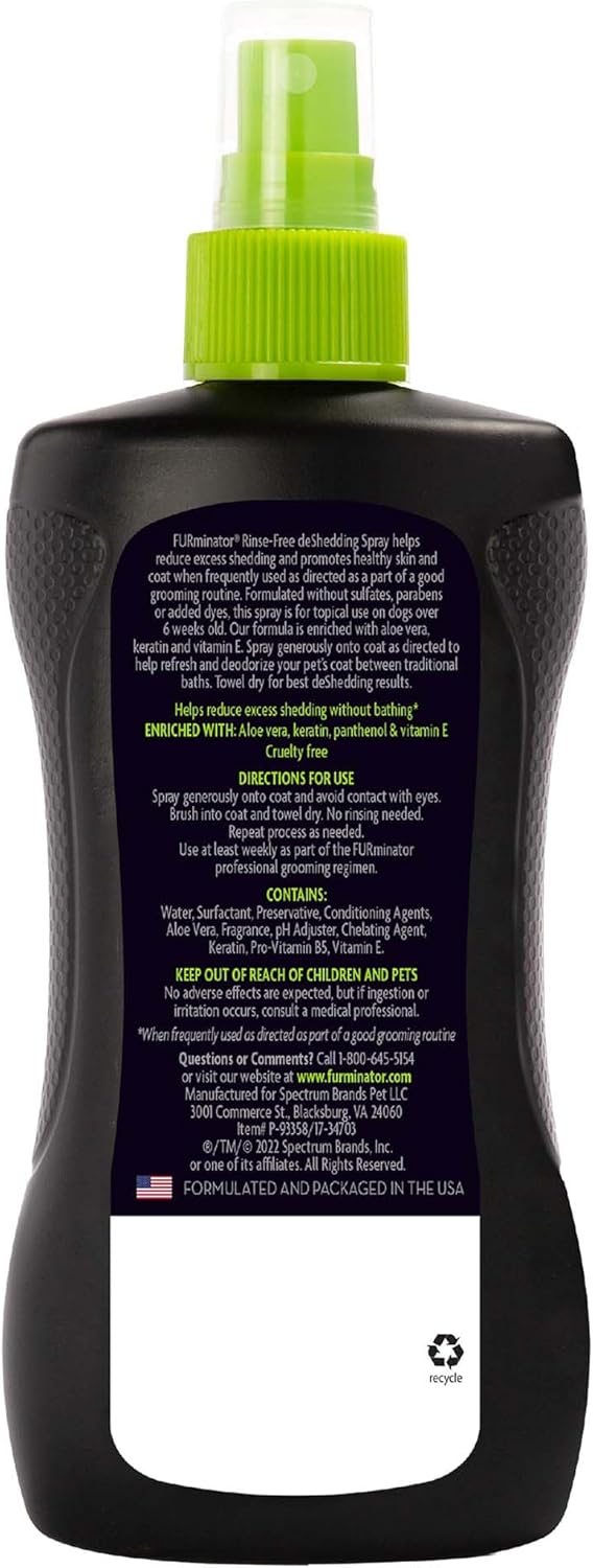 Furminator deshedding spray for dogs 8.5 fluid ounces