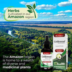 Herbal Island Goldenseal liquid drops displaying the respiratory support benefits on the label