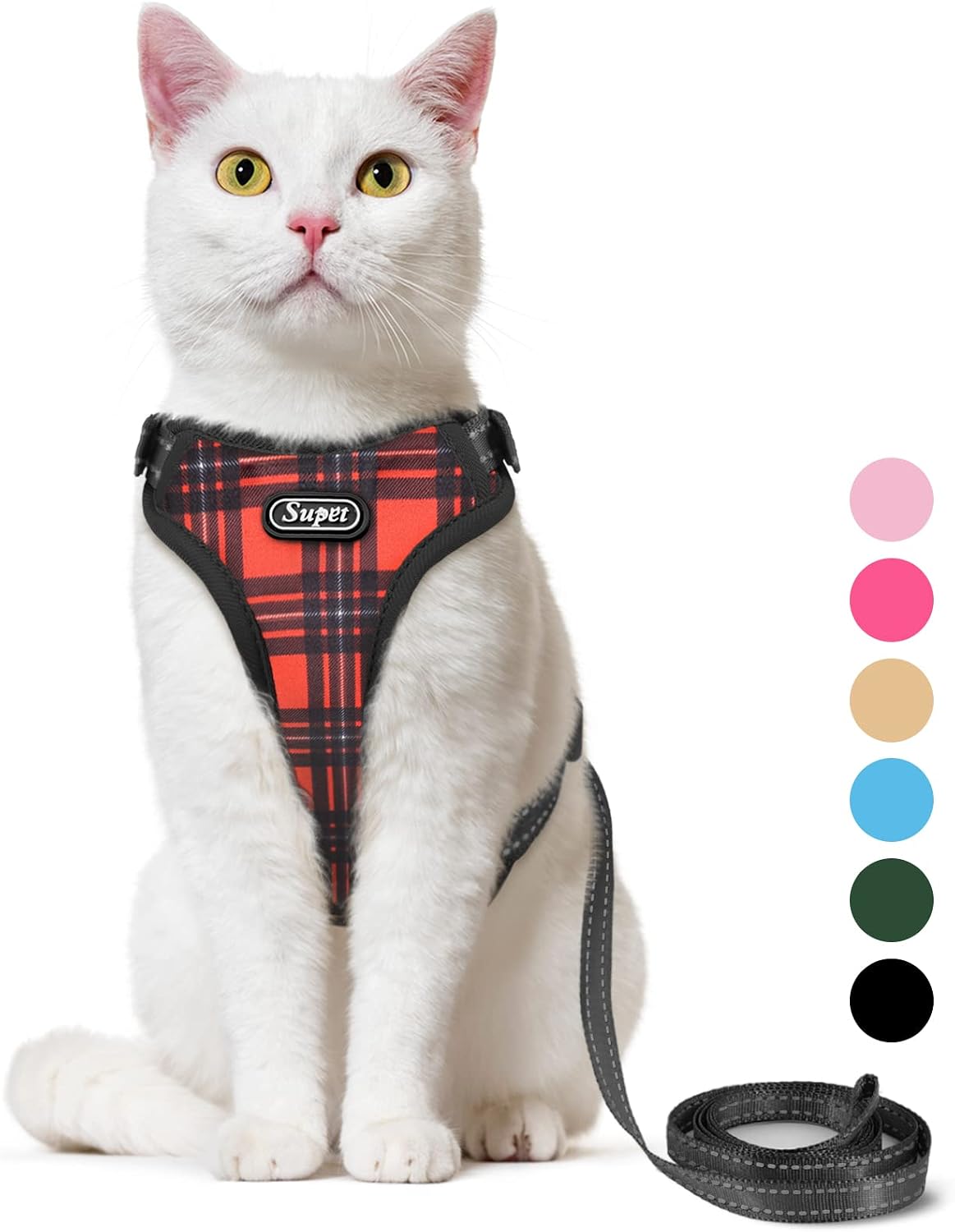 Supet Cat Harness and Leash Escape Proof for Walking, Adjustable Cat Vest Harness and Leash Set for Large and Small Kittens Dogs - Image 9