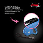 Flexi leash showing the durable cord and snap hook