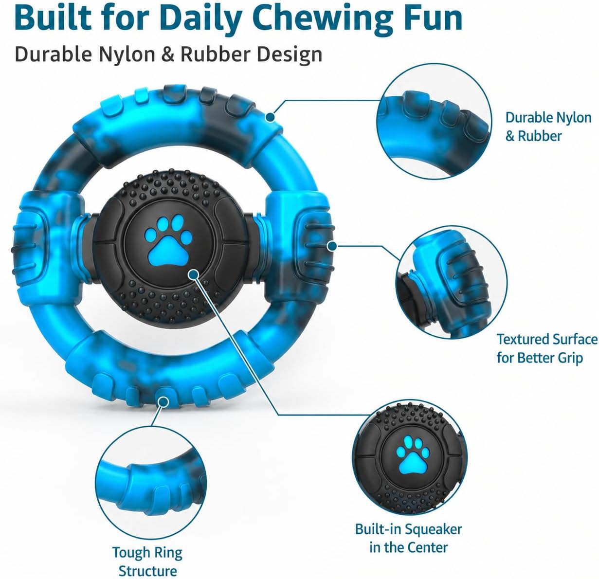 Pamlulu durable chew toy showing textured surface detail