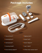 LOMMOL 6-in-1 Dog Grooming Kit, Pet Grooming Vacuum with Dog Clippers, 2.2L Dust Cup Dogs Vacuum with Dryer Function, Low Noise Upgrade Dog Grooming Vacuum with 6 Tools for Home Pet Hair, Orange - Image 9