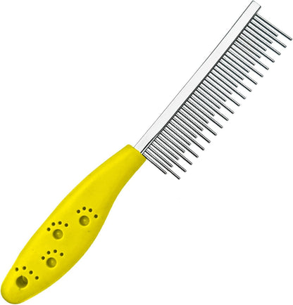 Blue pet grooming comb ideal for untangling knots in Persian cats and Poodles