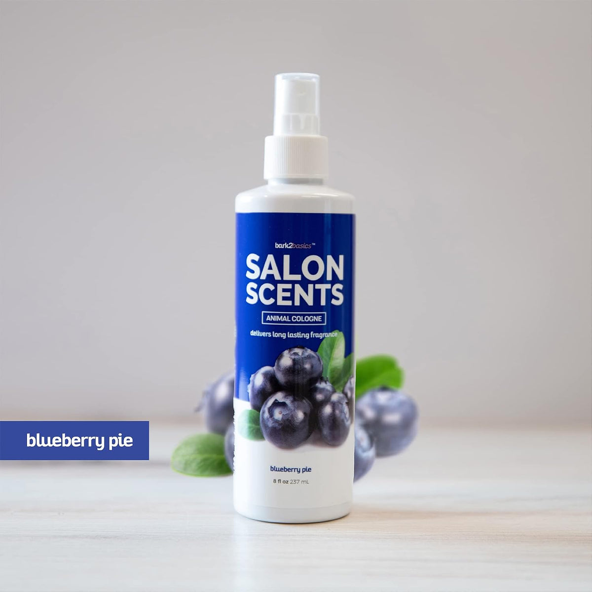 Alcohol free pet cologne bottle showcasing natural grooming ingredients.