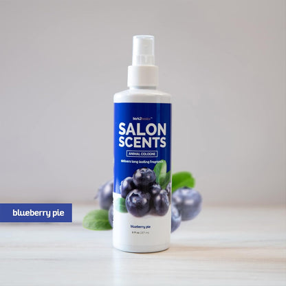 Alcohol free pet cologne bottle showcasing natural grooming ingredients.