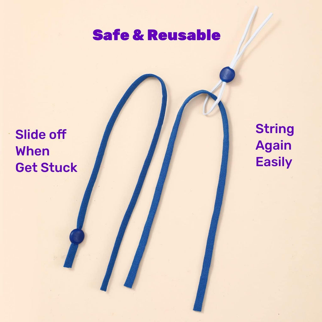 Tubular cored elastic pet identification straps