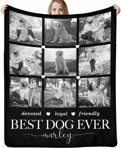 Artsadd Custom Memorial Blanket with Photos and Name-in Loving Memory Gifts Personalized for Loved Ones Lost-Remembrance Blankets for Dogs Cats Pets Lover-Black - Image 12