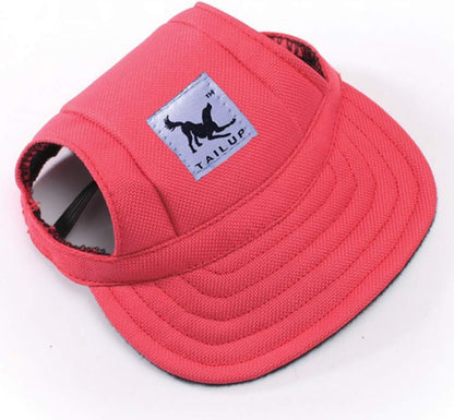 Dog model wearing size m leconpet floral hat