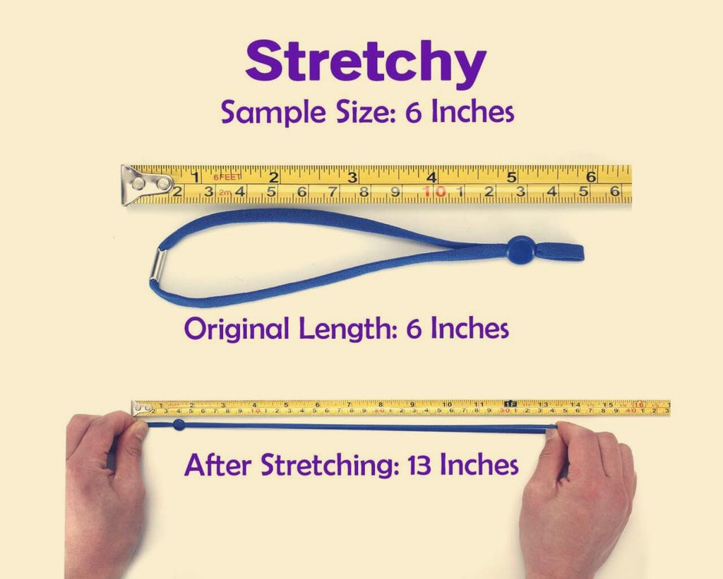 Premium elastic spandex and nylon material of the whelping bands demonstrating its safe stretch capability.