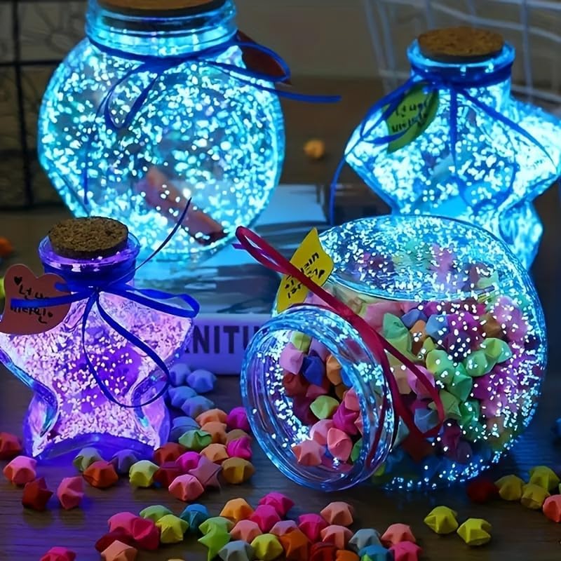 20000pcs Fluorescent Superluminescent Particles Wishing Bottle Decoration Luminous Sand Powder Party Fish Tank Luminous Jewelry Casting Supplies Filling 20G - Image 4