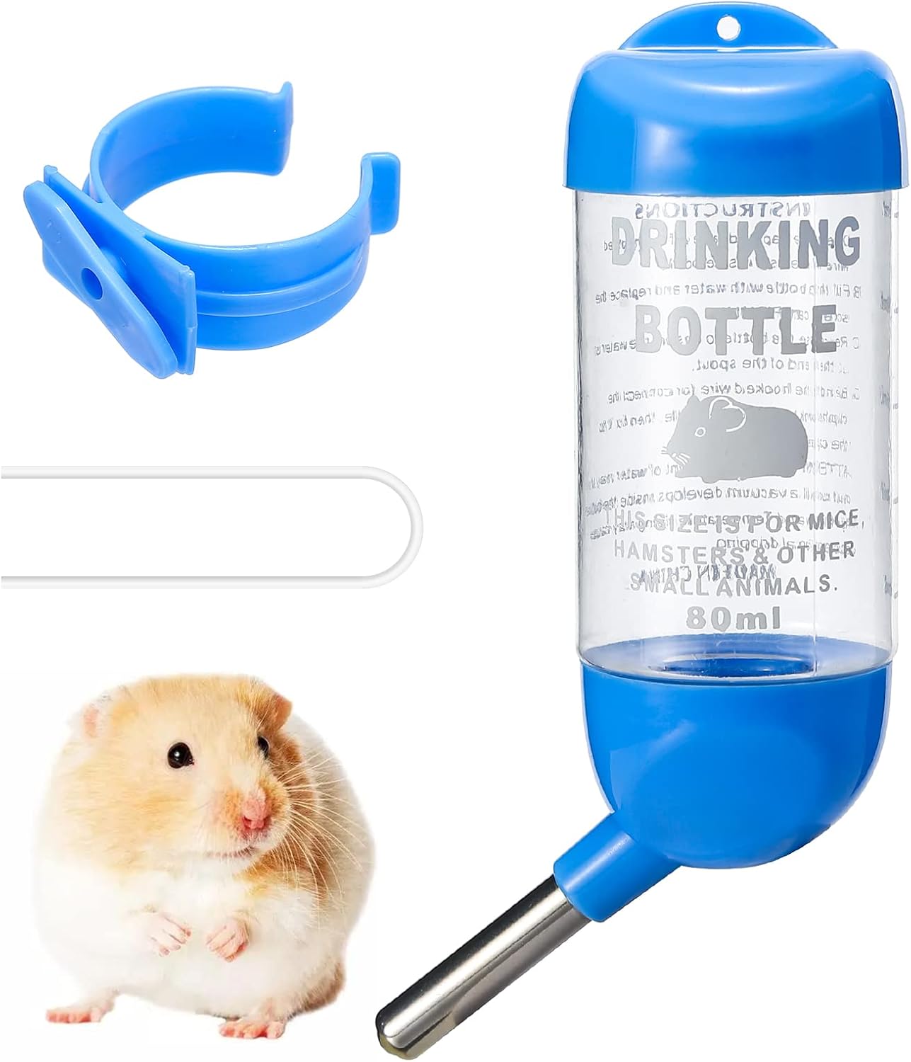 PStarD Moon Small Animals Water Bottle - Bunny, Hamster, Guinea Pig, Rabbit, Chinchilla, Gerbil, Groundhog, Squirrel (2.7 oz) - Image 1