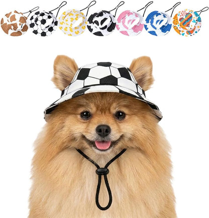 Pet Hat with Ear Holes, Sunscreen Baseball Cap for Small and Medium Dogs, Outdoor Climbing Hat Summer Pet Products, Adjustable Drawstring Cotton Canvas Cap (Orange-M) - Image 9