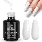 Beetles gel nail polish white front bottle view with branding