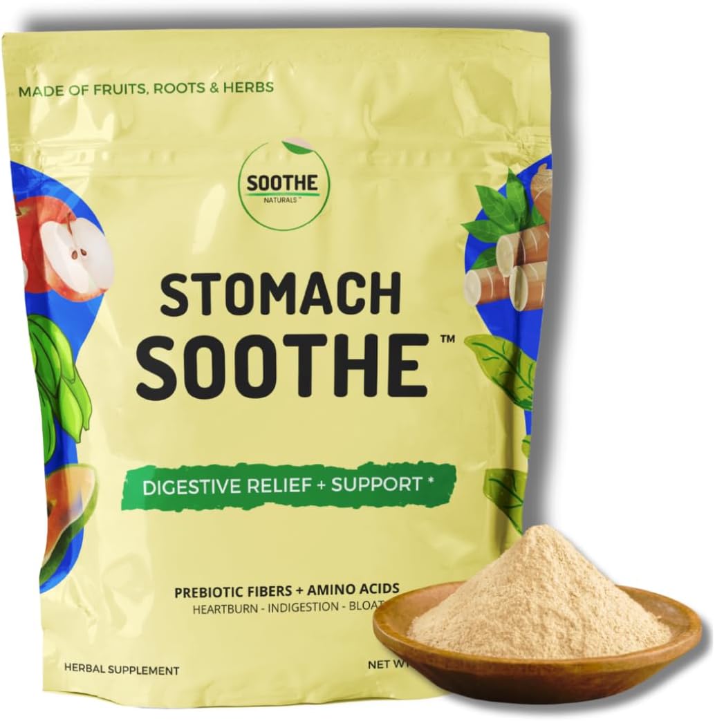 Stomach Soothe Naturals acid reflux powder bottle front view