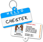 1 Cute Pooch custom dog tag attached securely to a pet collar