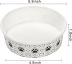 SOUJOY 16 Ounce paper dog food bowl filled with dry kibble