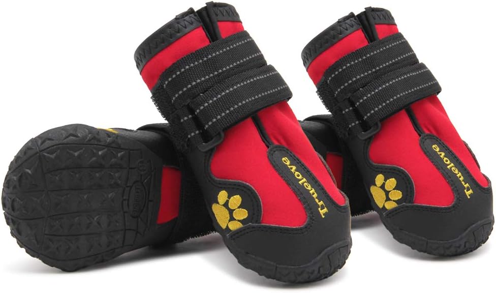 Truelove Dog Boots,Waterproof Pet Shoes with Reflective Straps for Paw Protectors Small Medium Large Dog Summer Winter Snow Outdoor Walking - Image 9