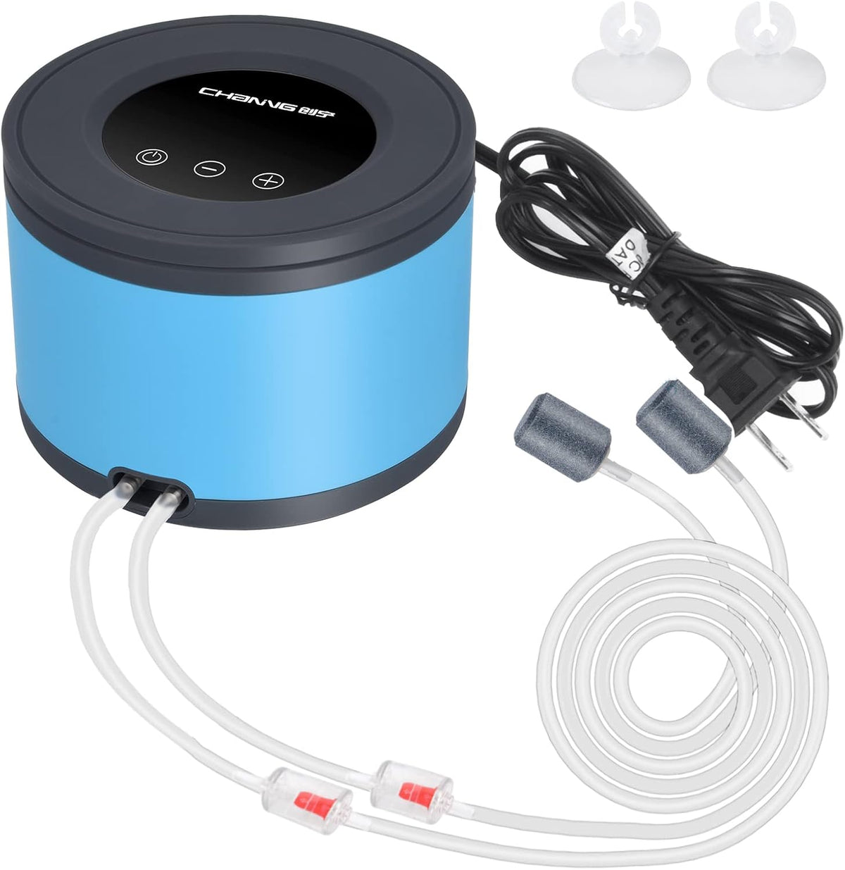 Persuper aquarium air pump dual outlet front view