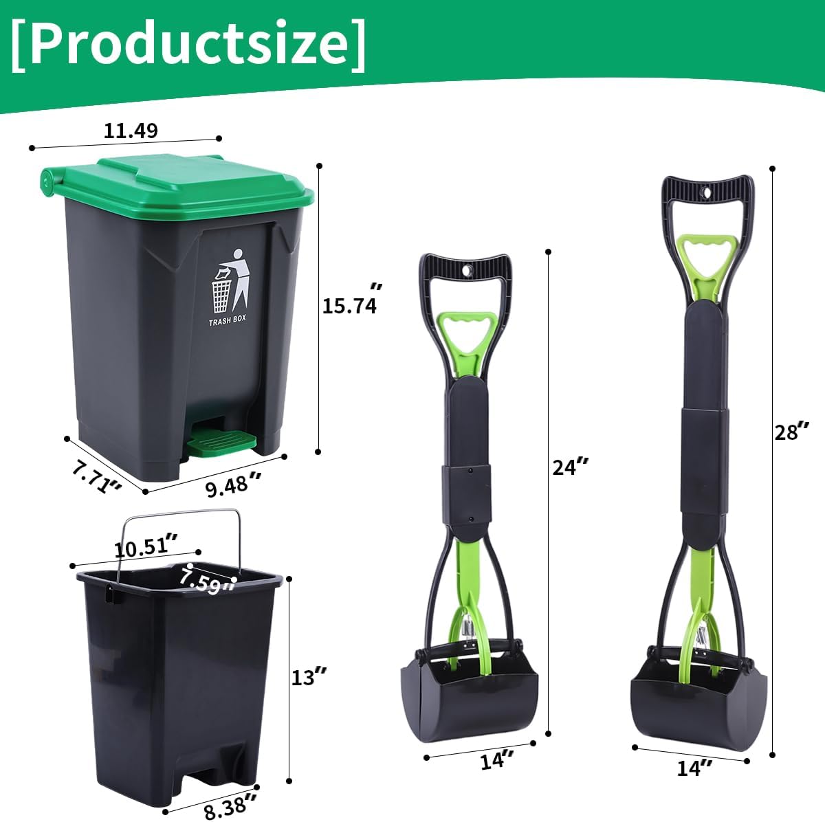 Axincanaan twenty litre dog poop step bin with hands free pedal operation.