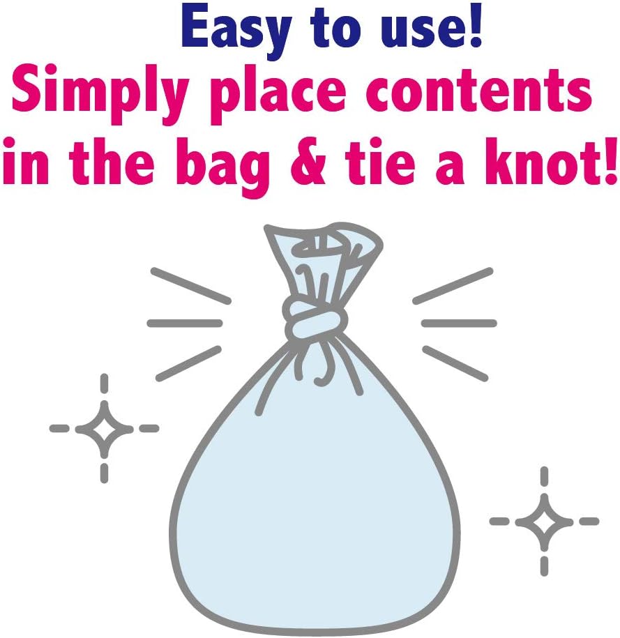 BOS odor blocking cat waste bags tied knot demonstration