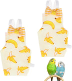 M METERXITY 2-Pack Adjustable Bird Diapers, 3.4"x2" Washable Reusable Flight Suit Pigeon Pants Urine Wet Suit Costume for Cockatiel/Lovebird/Monk, Pet Parrot Nappy [Bowknot Green, - Image 11