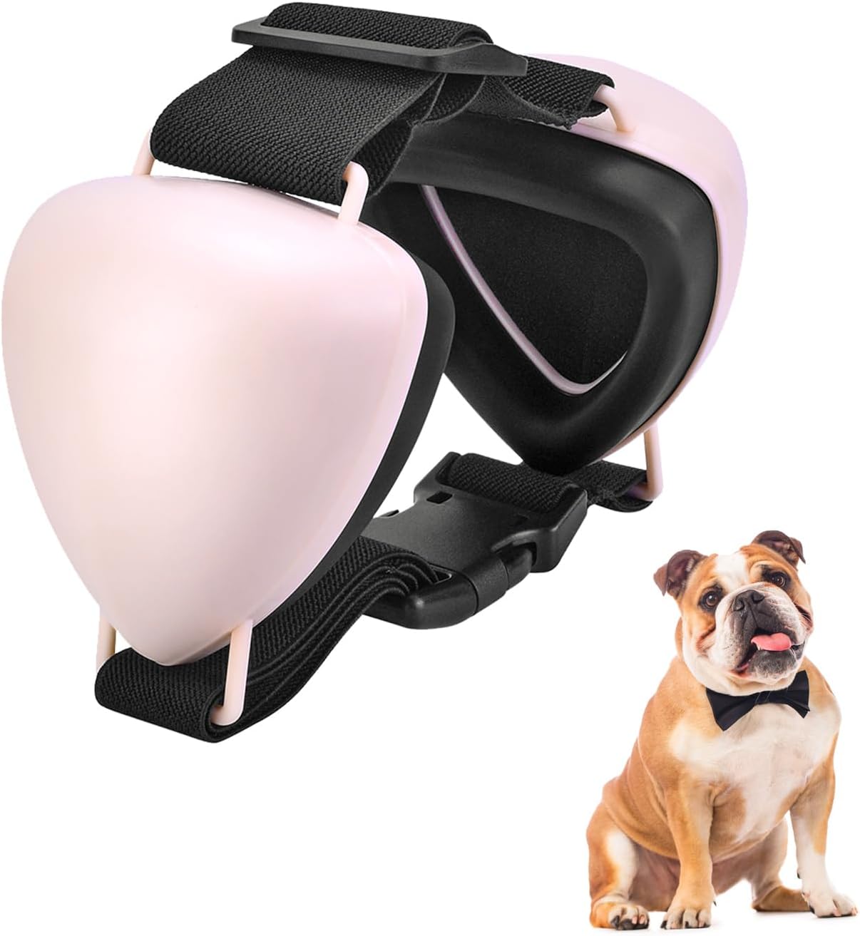 Soft ear cushions on ZOHAN dog muffs detail view