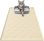 Garoopion Cat Mat for Litter Box, Large 34.05x22.5 inch Cat Litter Mat, Waterproof Silicone Pad for Floor, Gray - Image 13
