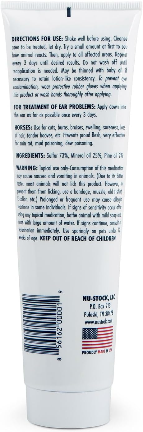 Side profile of NuStock 12 ounce wound care cream