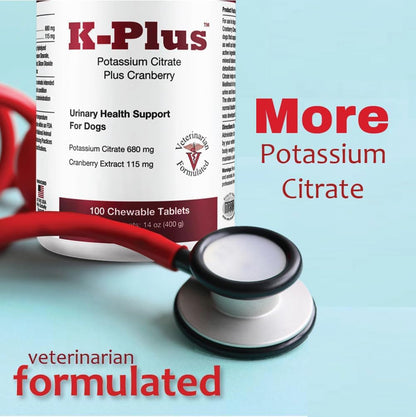 Potassium citrate and cranberry supplement for dog calcium oxalate stone prevention