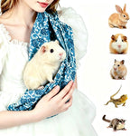 Guinea Pig & Bearded Dragon Carrier, 2-in-1 Guinea Pig Backpack and Sling, Soft Coral Fleece Bonding Pouch, Portable Travel Carrier Bag for Small Pets, Blue - Image 1