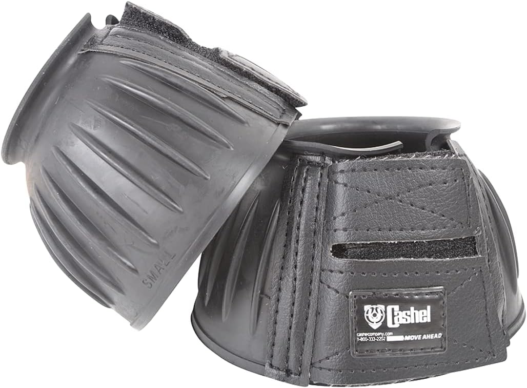 Cashel rubber bell boots front view equine protection