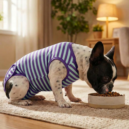 Recovery Suit for Small Dogs,Female and Male Spay Neuter Onesie,Anti-Licking Abdominal Wound Protection,Suitical Recovery Suit for Puppy, Cone Alternative(Flowers-XXS) - Image 9