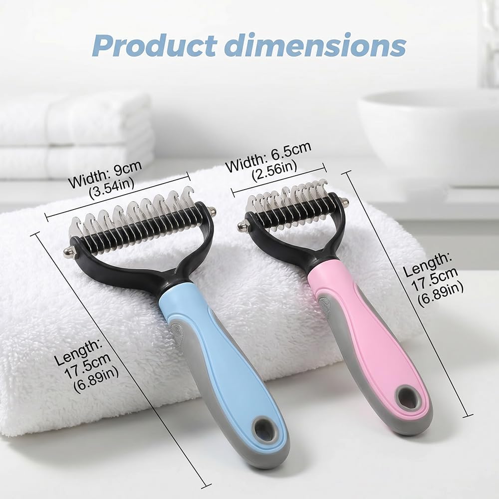 Packaging view of the authentic Foodie Puppies dual head pet grooming tool.