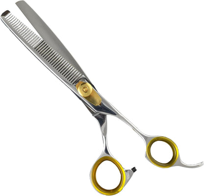 Sharf Gold Touch Pet Grooming Shear | Straight Cat & Dog Grooming Scissors | 6.5 Inch | 440c Japanese Stainless Steel Pet Dog Shearing Scissors | Animal Shears with Removable Comfort Rings - Image 15