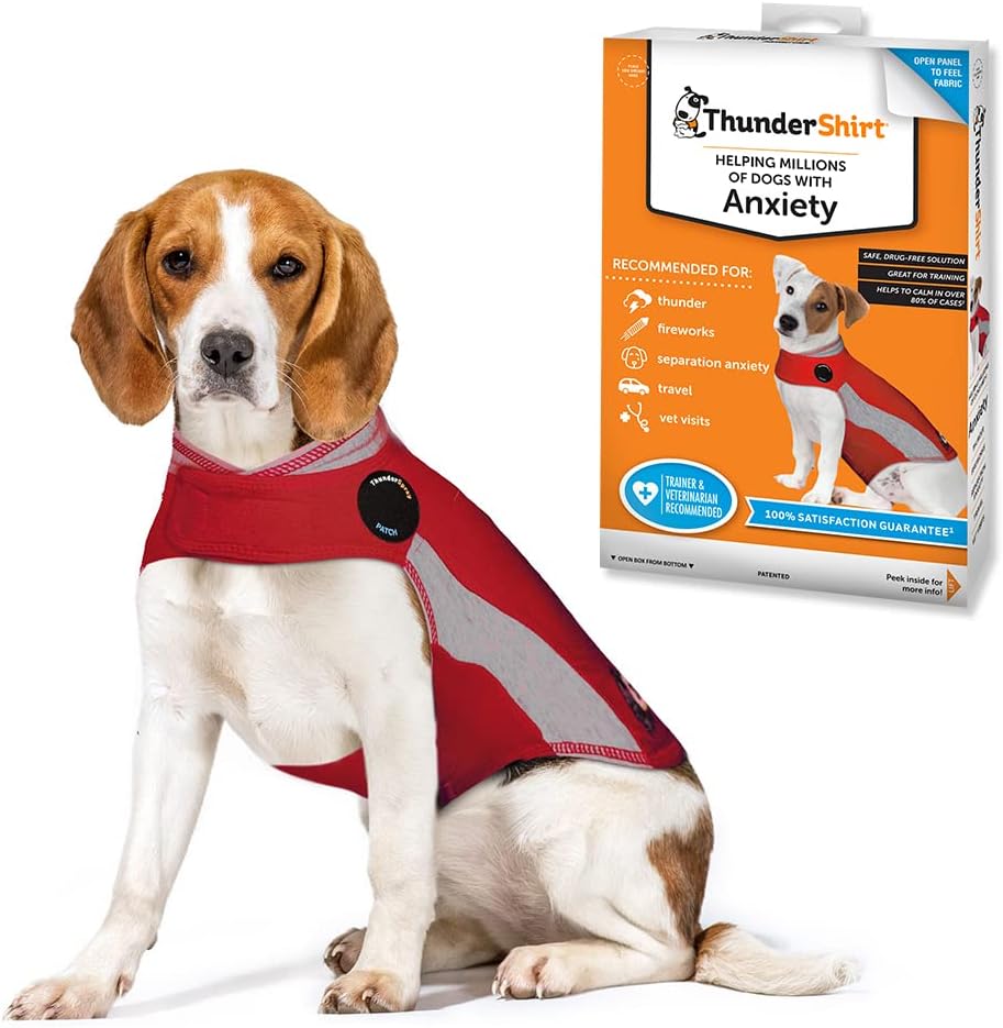 ThunderShirt anxiety vest showing chest strap adjustment