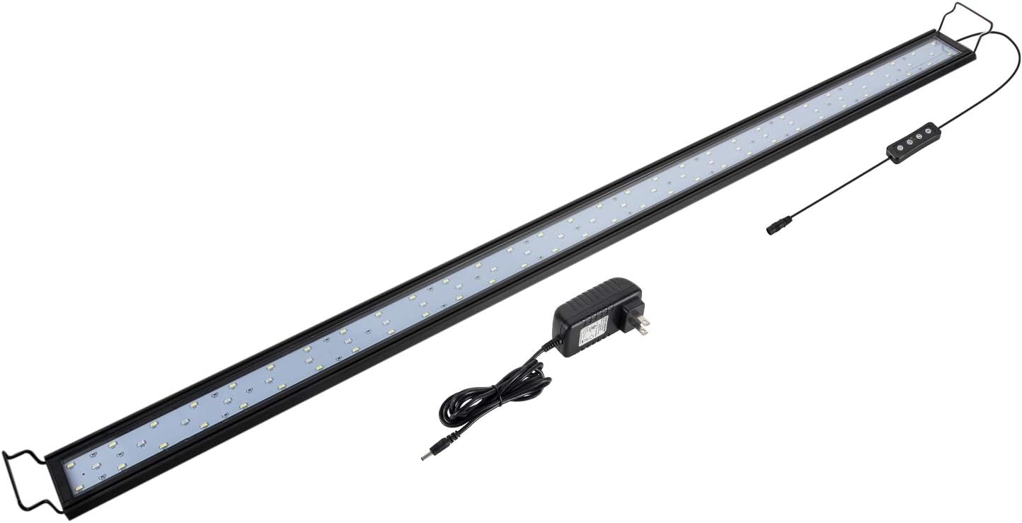 hygger 14W Full Spectrum Aquarium Light with Aluminum Alloy Shell Extendable Brackets, White Blue Red LEDs, External Controller, for Freshwater Fish Tank (18-24 inch) - Image 9