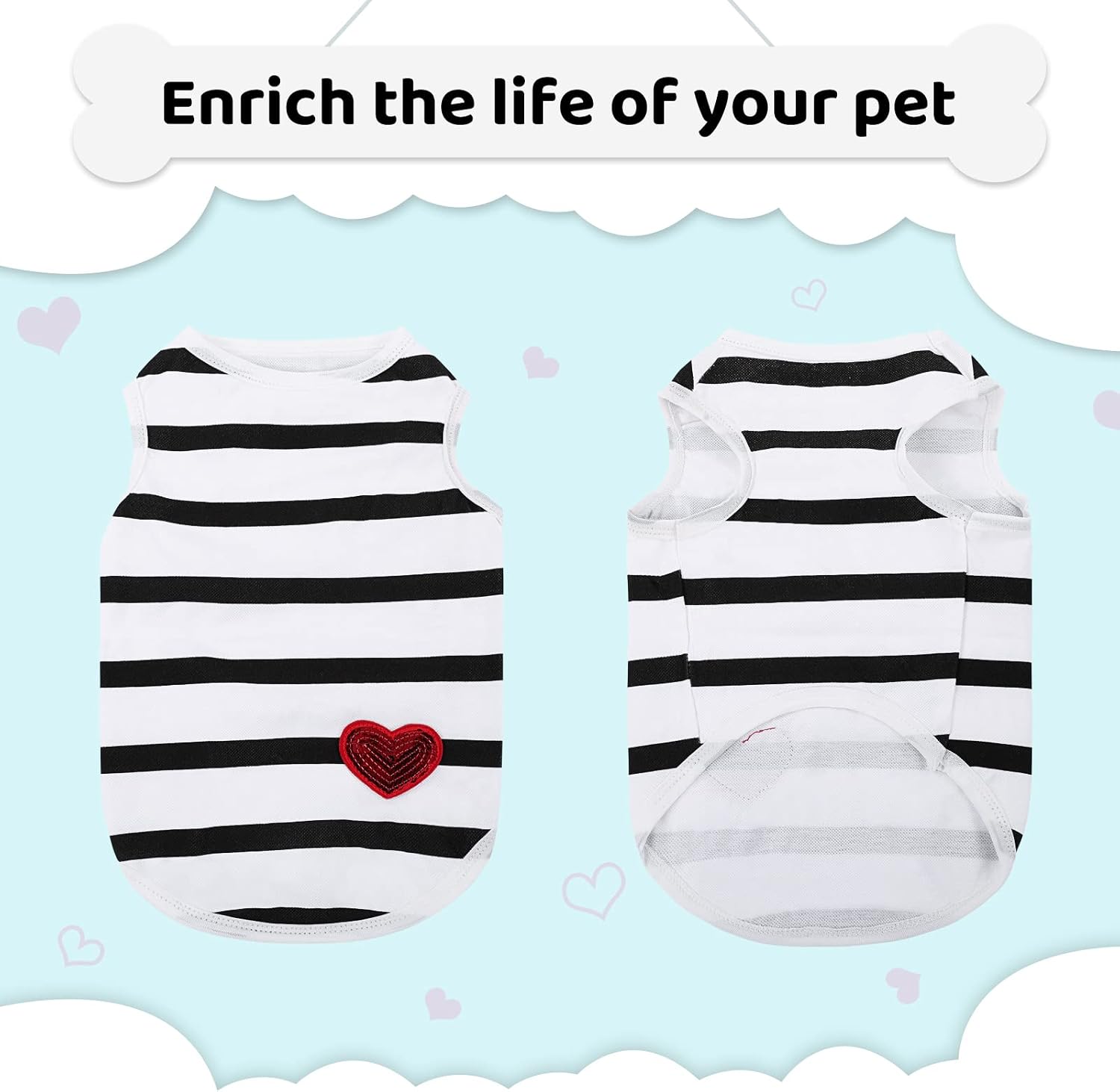 Close up of soft cotton fabric on Preferhouse pet tee